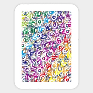 Color full paisley Sticker